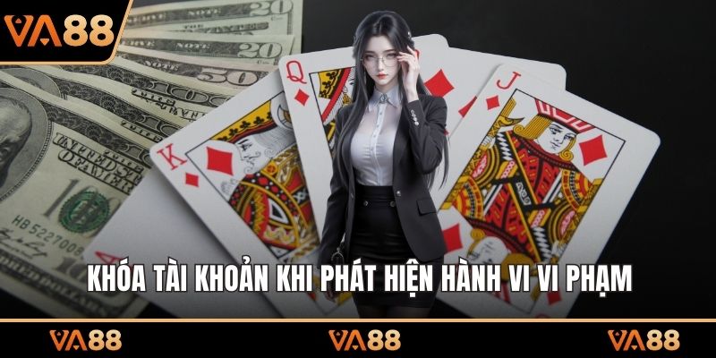 Khóa tài khoản khi phát hiện hành vi vi phạm